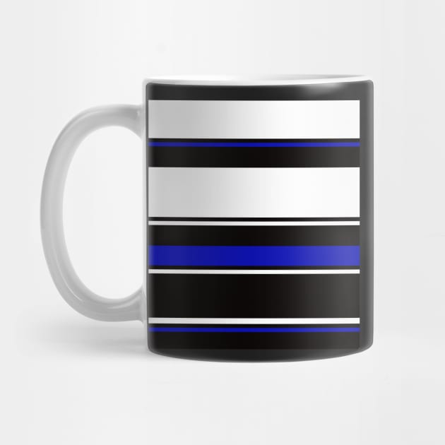 White, black and blue stripes by TiiaVissak